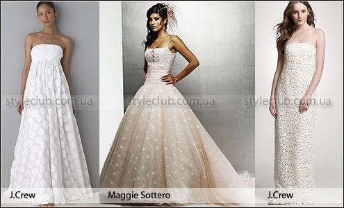 Свадебное  платье в горошек Maggie Sottero и J.Crew